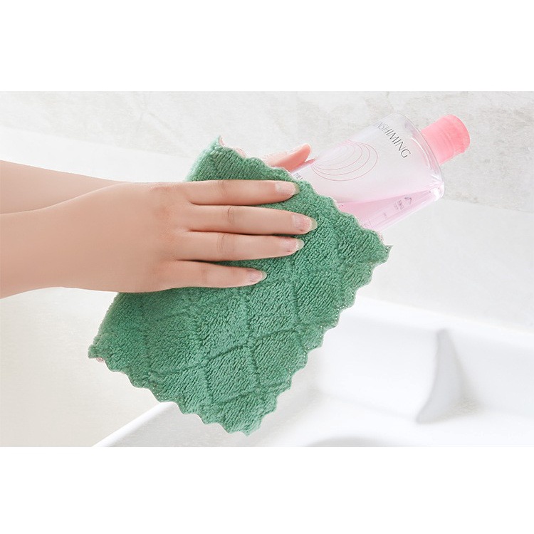 Khăn Lau Chén Dĩa Thấm Hút Tốt Chống Dính Dầu Tiện Dụng Cho Nhà Bếp