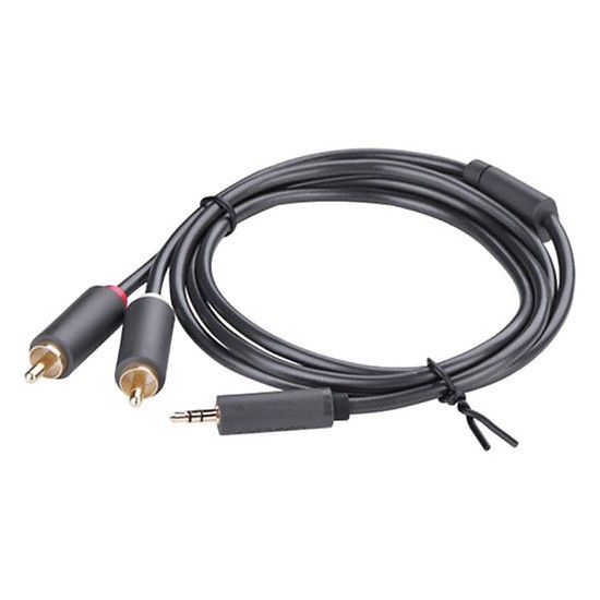 Cáp chuyển 3.5mm 2M sang 2 đầu hoa sen RCA Ugreen 10510-Hàng Chính Hãng
