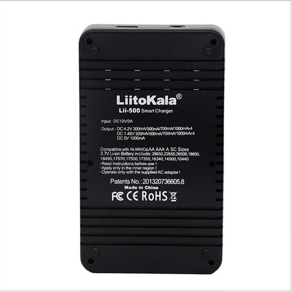Liitokala Lii-500 18650 26650 21700 4-Slot LCD Smart Universal Battery Charger