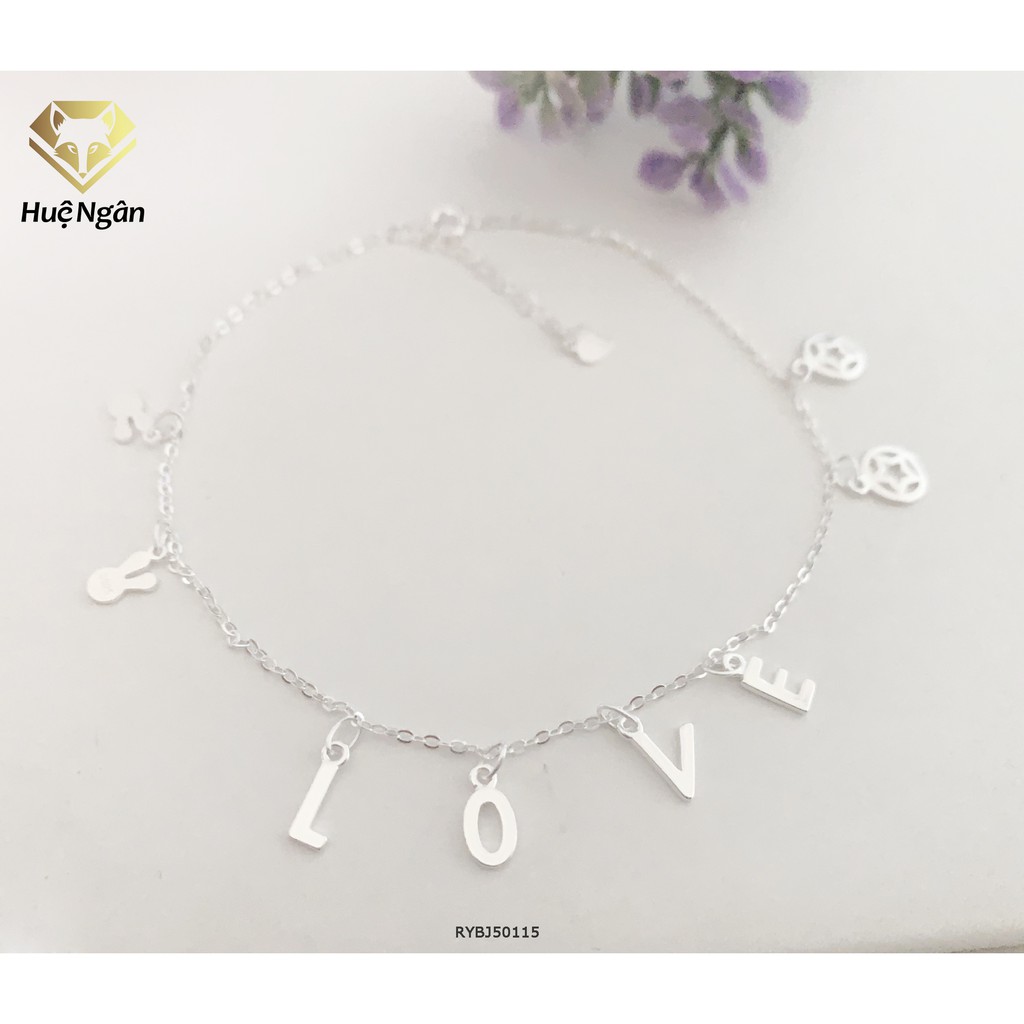 Lắc chân bạc Ý 925 Huệ Ngân - Love and Star RYBJ50115 | BigBuy360 - bigbuy360.vn