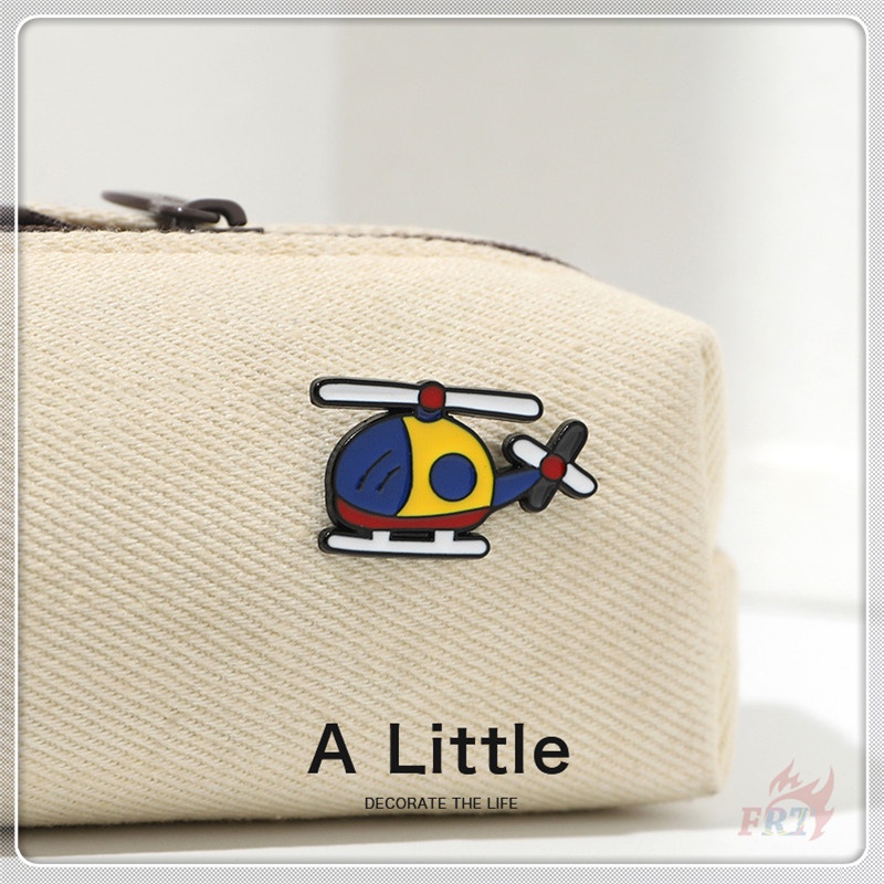 Huy hiệu cài áo hình trực thăng hoạt hình tráng men độc đáo