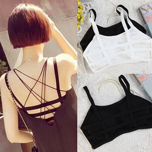 Áo bra thể thao màu trơn chất liệu cotton mềm mại năng động cho nữ
