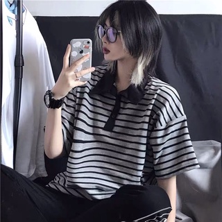 Áo polo sọc ngang
