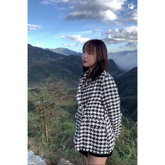 Áo dạ tweet caro 2 hand