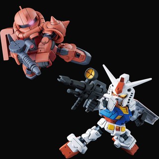 Mô hình lắp ráp Gunpla - BANDAI - SDCS RX78-2 Gundam & MS-06S Zaku II