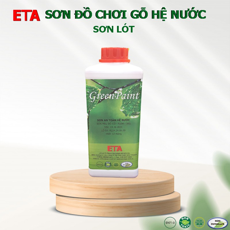 Sơn lót đồ chơi gỗ hệ nước - Sơn an toàn ETA hệ nước - 1kg