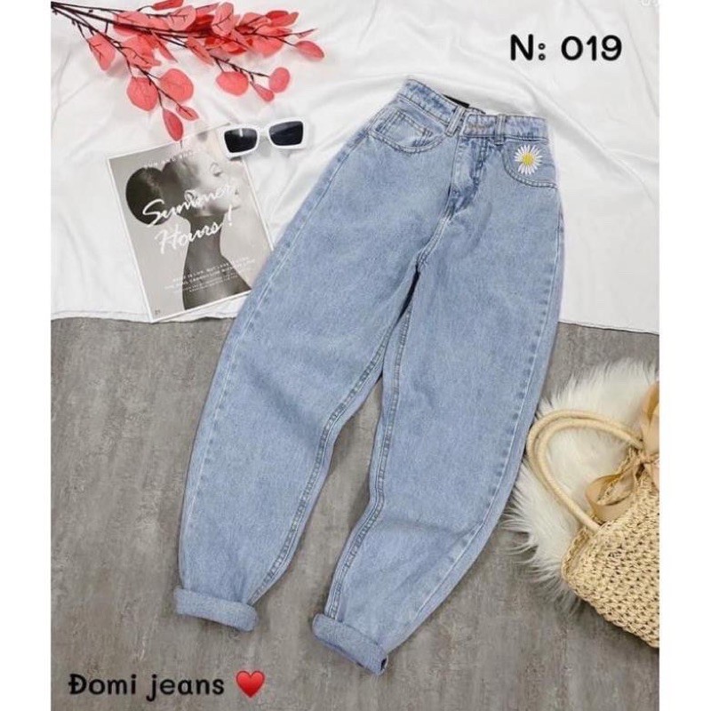 Quần Jeans baggy nữ trơn siêu hot | WebRaoVat - webraovat.net.vn