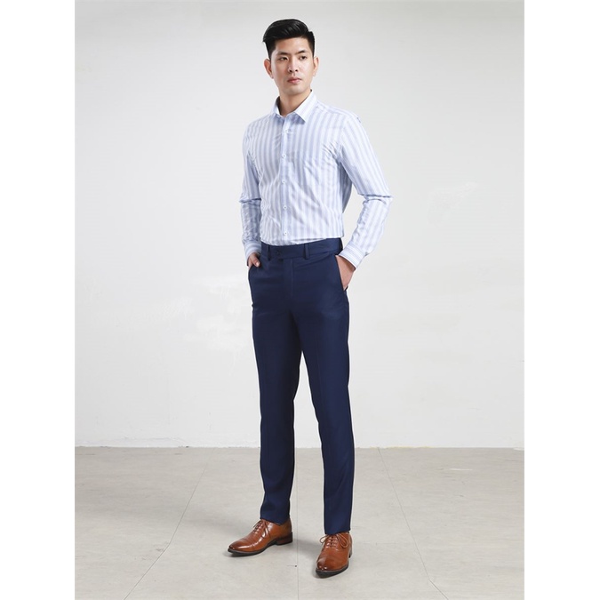 Áo sơ mi dài tay nam Aristino sợi sồi thoáng mát-tà lượn-regular ALS01008