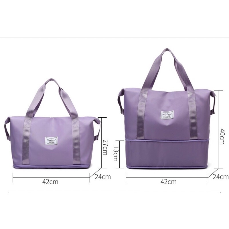 Túi Du Lịch 2 Tầng Đeo Vai Đựng Hành Lý Túi Thể Thao Đi Bơi Chống Thấm Nước Móc Được Vào Vali