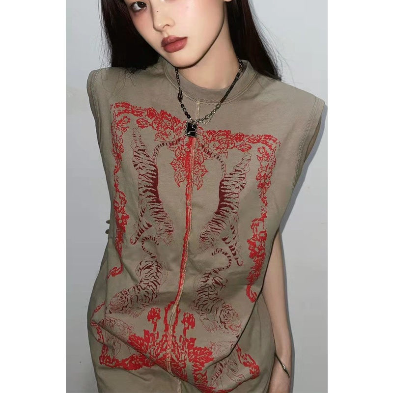 Áo Crop Top Không Tay Y2k Aesthetics Dễ Thương Thời Trang Mùa Hè Cho Nữ