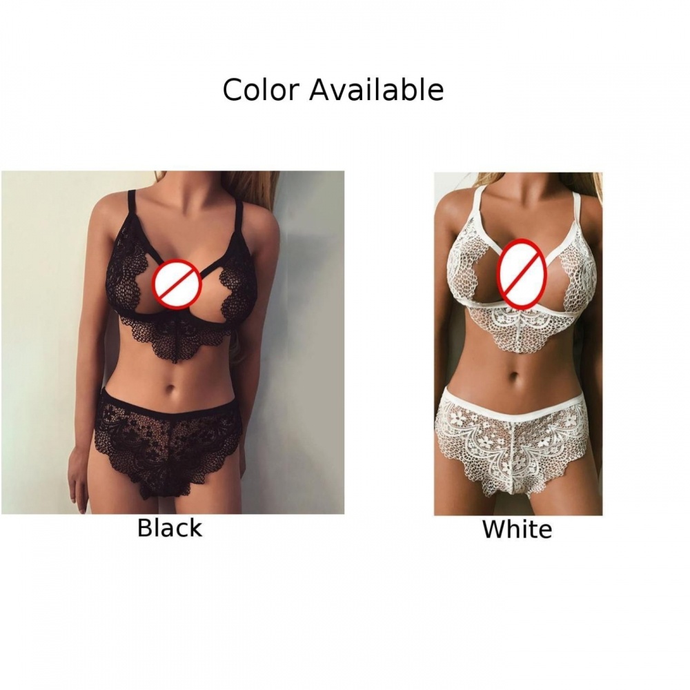 Set Áo Lót Nâng Ngực &amp; Quần Lót Nữ Họa Tiết Ren Thoải Mái Size S-XL