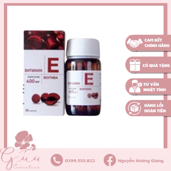 Viên uống Vitamin E 400mg Zentiva 30 viên Nga