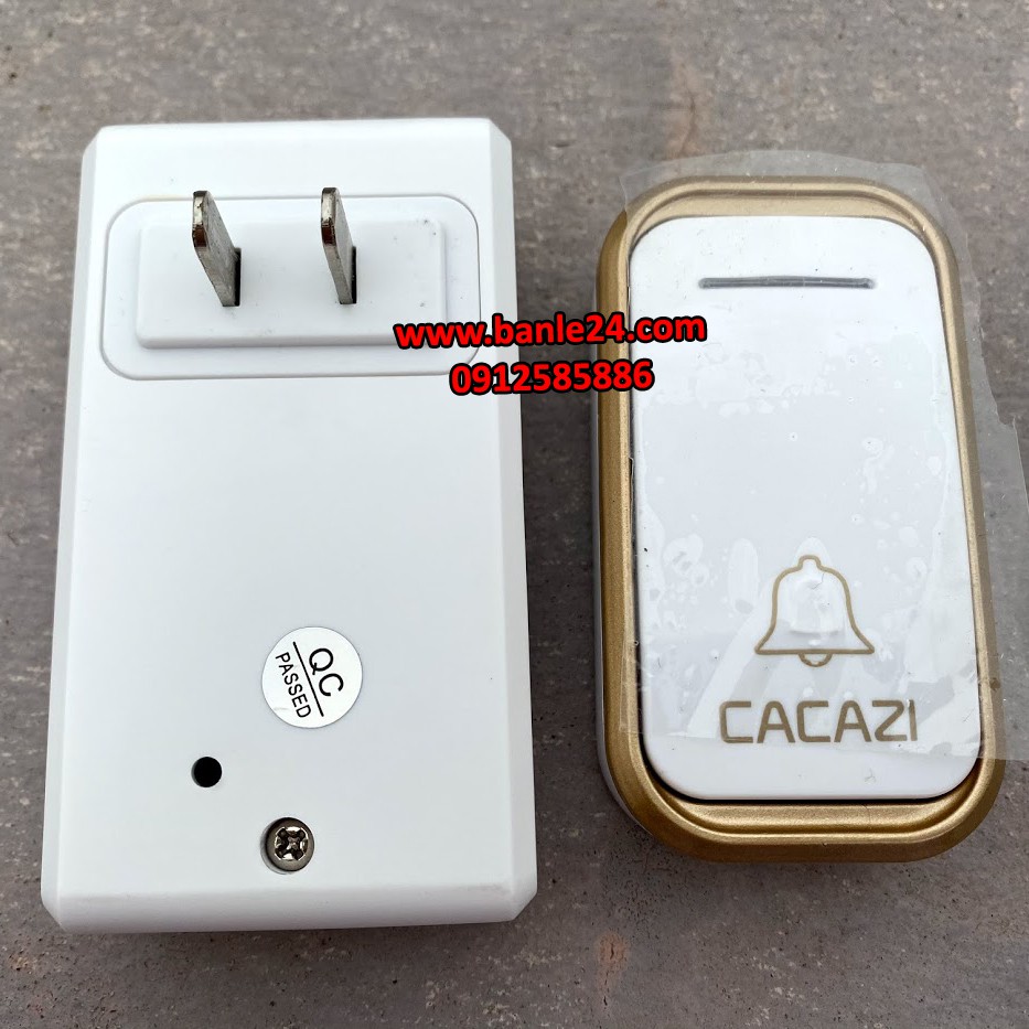 Chuông cửa không dây Cacazi V002F, bấm nút gọi cửa qua sóng không dây rất tiện lợi