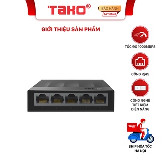 Bộ chia tín hiệu để bàn tp-link ls1005g 5 cổng vỏ nhựa gigabit 10/100/1000mbps. chính hãng, bh 24 tháng