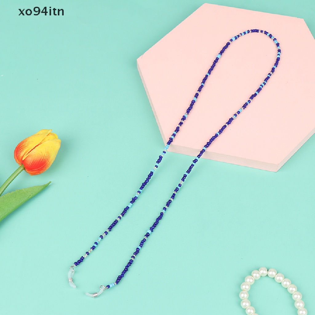 【tn】 Anti-lost Beaded Chain Face Lanyards Reading Glasses Straps Mask Cord Holder .