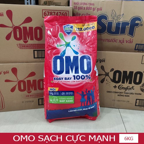 Bột giặt Omo 6kg - Sạch cực nhanh - Comfort 5,5kg