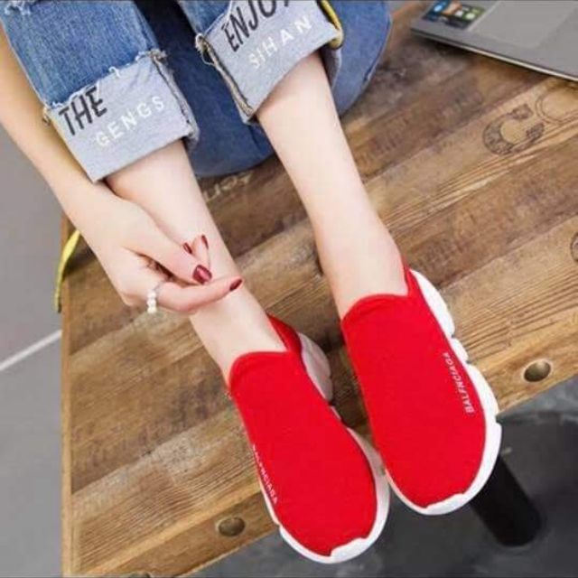 Giày Slipon ( màu đỏ - đen)