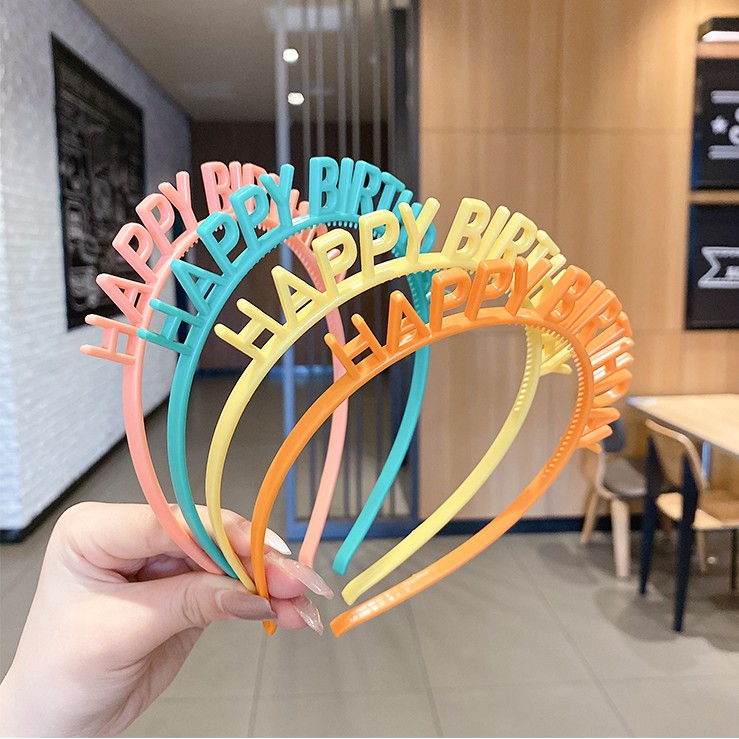 Cài Tóc Chữ Happy Birthday Xinh Xắn Nhiều Màu Sắc Tùy Chọn Cho Nữ