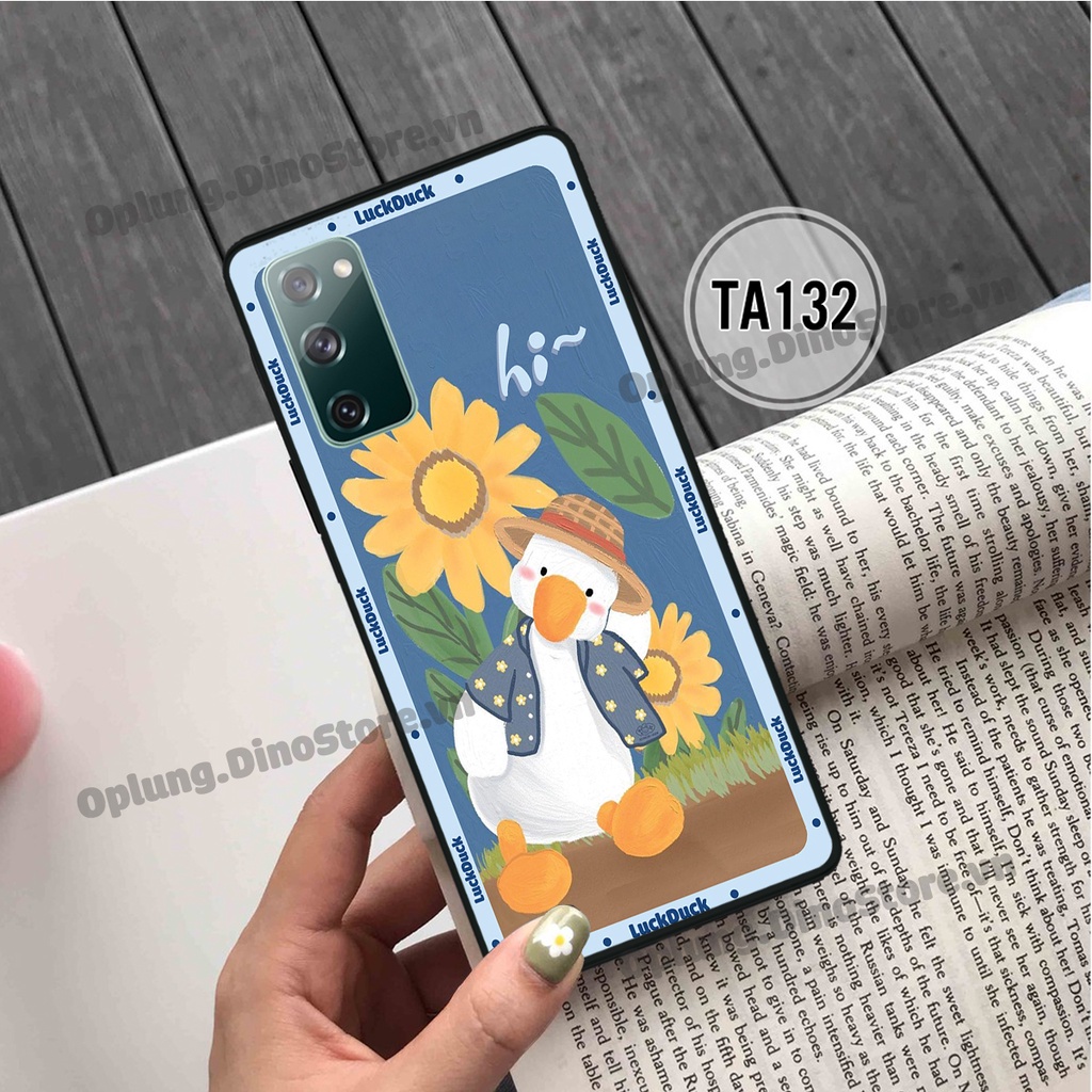 Ốp lưng Samsung S20/S20+/S20 Plus/S20 Ultra/S20 FE in hình chú vịt vui vẻ may mắn, Lucky Duck dễ thương bảo vệ camera.