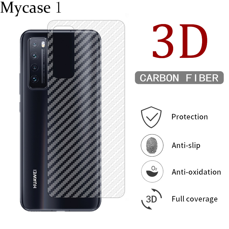Dán Lưng Điện Thoại Cacbon Chống Vân Tay Cho Huawei Nova 7 Pro SE 7i 5T 4E