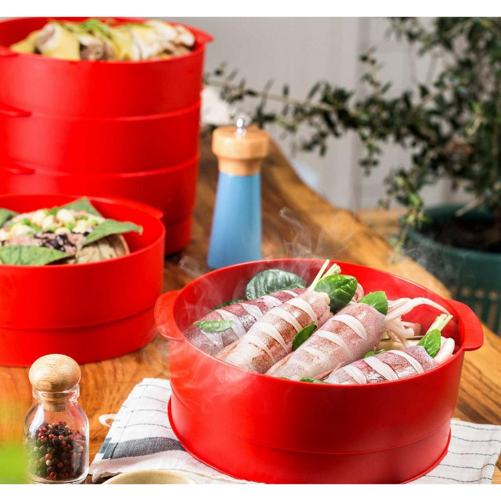 Xửng Hấp Cao Cấp Tupperware Steam It 2 Tầng - Nhựa Nguyên Sinh An Toàn Cho Sức Khỏe - Chịu Nhiệt - Tupperware Mall HCMC