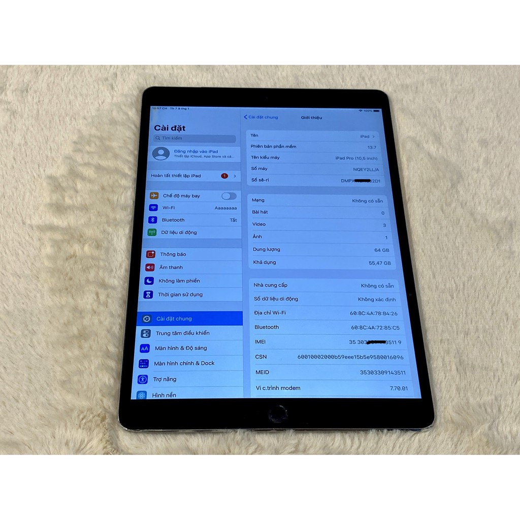 Máy tính bảng Apple iPad Pro 10.5 inch 64GB 4G bản KVT + MDM | BigBuy360 - bigbuy360.vn