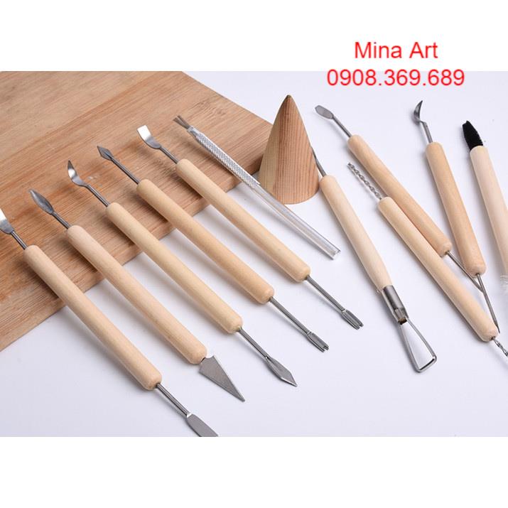 Bộ nạo tượng/điêu khắc tạo hình đất sét Mont Marte 11 cây [[HÀNG CÓ SẴN]