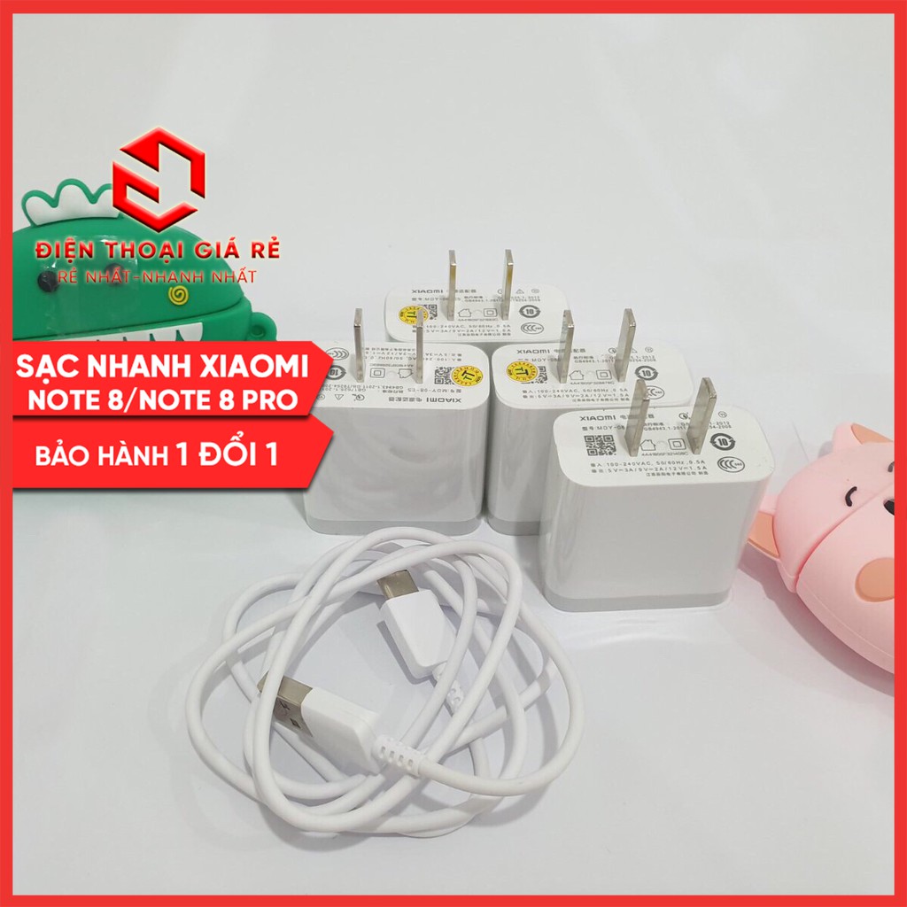 Củ sạc Nhanh Xiaomi Redmi Note 8, Note 8 Pro 18W - [Giá rẻ Sài Gòn, BH 1 ĐỔI 1 TRONG 3 THÁNG]