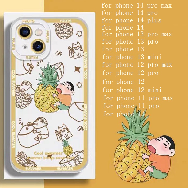 Ốp Điện Thoại TPU Dẻo Trong Suốt Họa Tiết Trái Dứa Dễ Thương Cho IPhone 14 13 12 Pro Max 11 8 7 6S Plus XS XR X