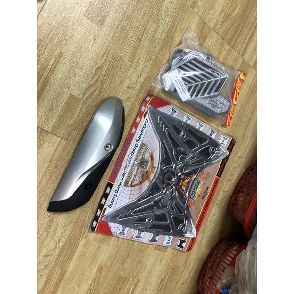 Giá trọn bộ 3 món ốp xe LEAD 2019->2022 bao gồm có Sàn chân +Ốp pô +Ốp quạt gió (cao cấp giá rẻ )