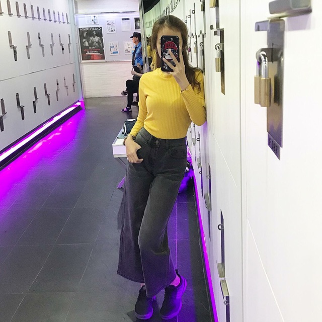 Quần culottes jeans ( hình thật )