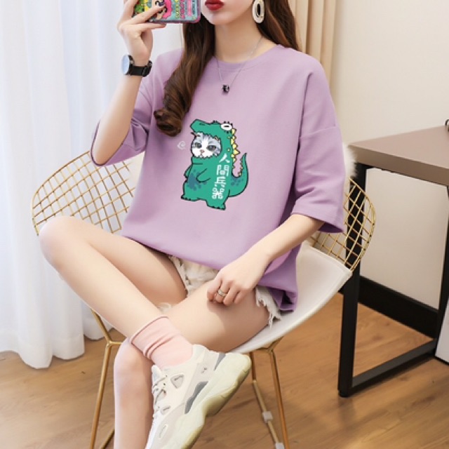 Áo tay nỡ  mèo dáng suông