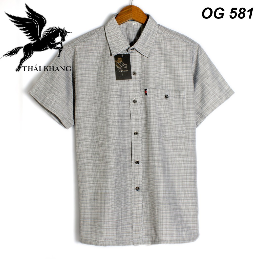 Áo sơ mi nam trung niên vải đũi mềm mát kẻ Caro nhỏ phù hợp cho người lớn tuổi từ 50 đến 85kg | BigBuy360 - bigbuy360.vn