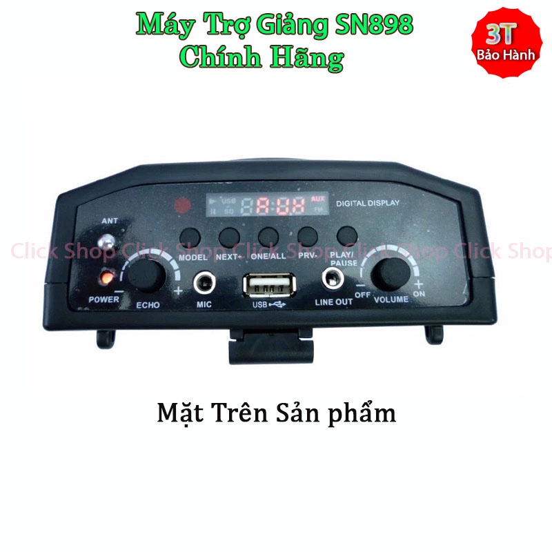 Máy Trợ Giảng SN-898 Hỗ Trợ Bluetooth, USB, Thẻ Nhớ Chuyên Dùng Cho Giao Viên Hướng Dẫn Du Lịch Bán Hàng Rong Và Mọi Nơi