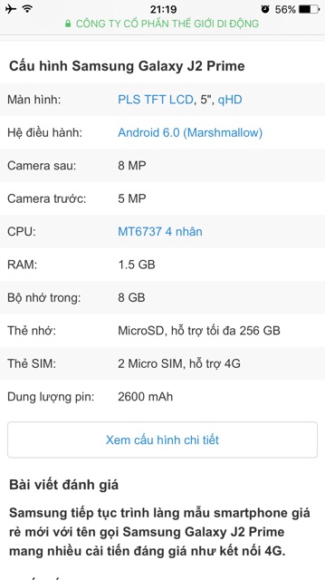 ( Chính Hãng ) Điện Thoại  J2 Prime. Máy cũ đẹp 90%. | BigBuy360 - bigbuy360.vn