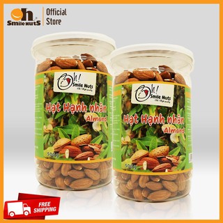 Combo 2 hộp Hạnh Nhân Mỹ tách vỏ nướng Smile Nuts  (500g/hộp)