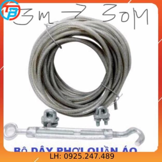 Bộ dây phơi quần áo ,kèm tăng đơ ,ốc xiết cáp✏️✏️✏️