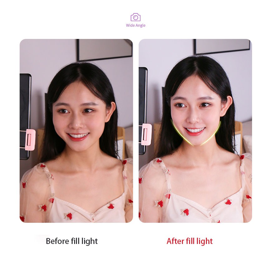 ✔️✔️ Đèn LED selfie 3 chế độ SIÊU SÁNG kiêm GƯƠNG TRANG ĐIỂM HR-20