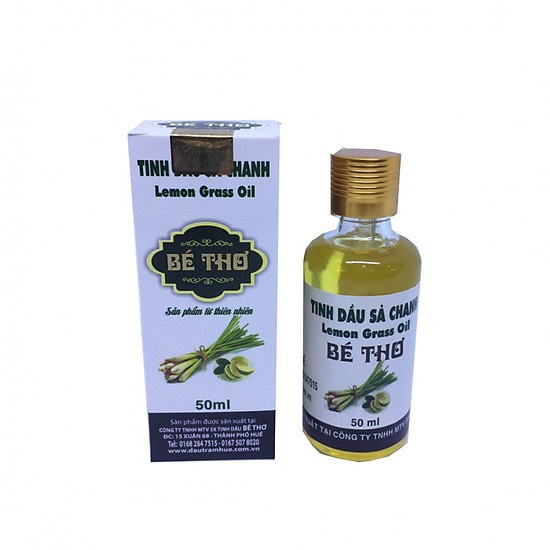 Tinh dầu sả chanh Bé Thơ, sản phẩm từ thiên nhiên. Chai 10ml