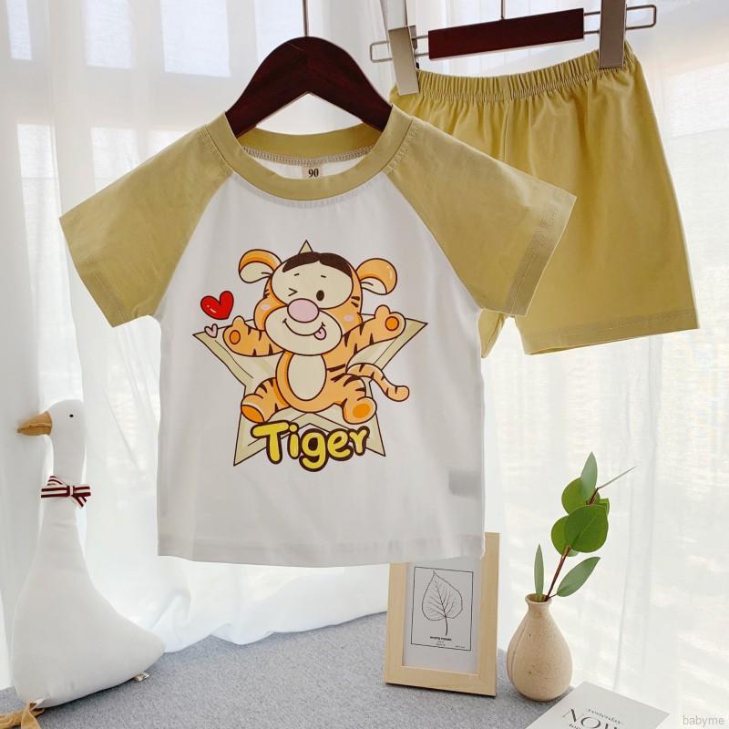 Set Áo Thun Tay Ngắn &amp; Quần Short Cho Bé Trai &amp; Gái