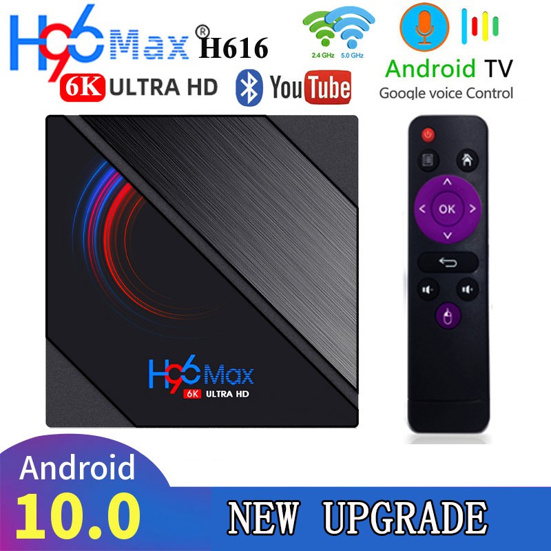 Hộp Tv Box H96 Max Tivi H616 4gb 32gb 64gb 6k Hd 2.4g5g Wifi Media Player H96Max Smart Android Tv Box