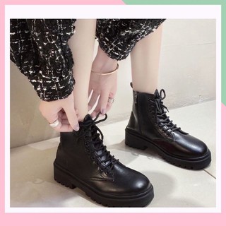 Boots Nữ 2 Khóa Kéo, Giày Boot Đế Chiến Binh Ngầu Bôt Ullzang Basic