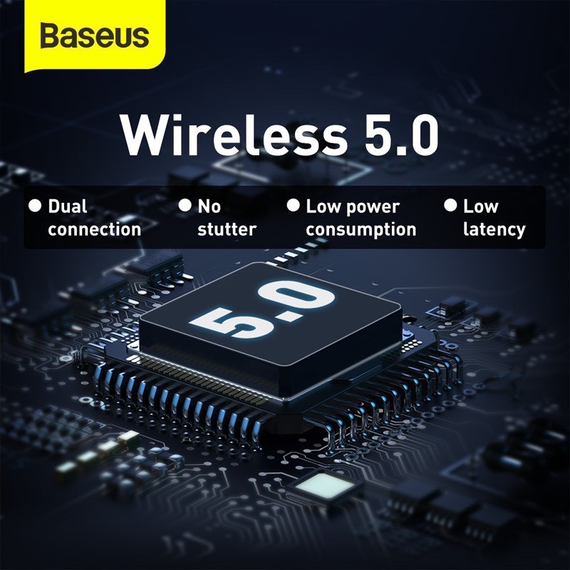 Tai nghe không dây Bluetooth 5.0 Baseus WM01 - Thiết kế thông minh - Ổn định - Chống ồn - Pin trâu - Chính hãng