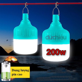 [ Bóng to - sáng mạnh ] Bóng đèn LED sạc tích điện 200w 46 chip LED – Đức Hiếu Shop