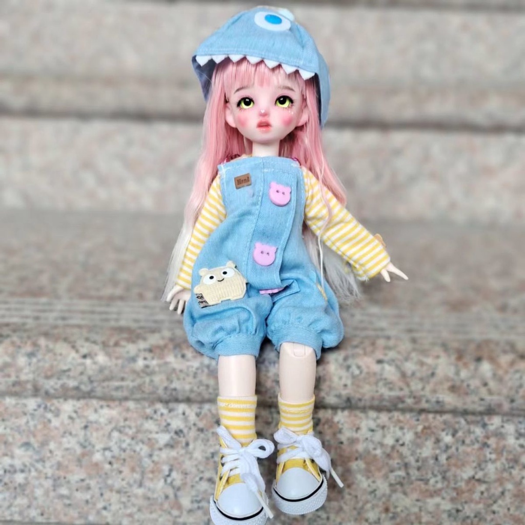 Bộ Đồ Chơi Búp Bê Barbie 3D 30cm 6 Điểm 22 Khớp Có Thể Thay Đổi Mắt Siêu Dễ Thương