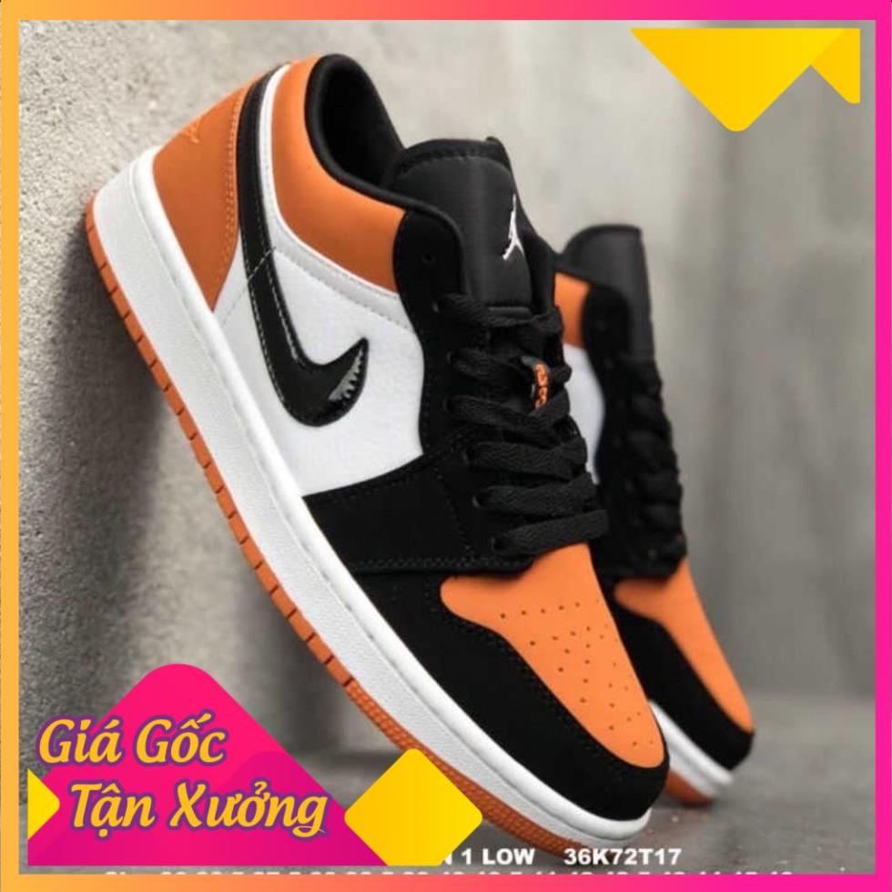 Giày sneaker JORDAN 1 CAM THẤP CỔ hot trend nam nữ, Giày thể thao JD1 cam thấp dùng đi học,tập gym,chạy bộ