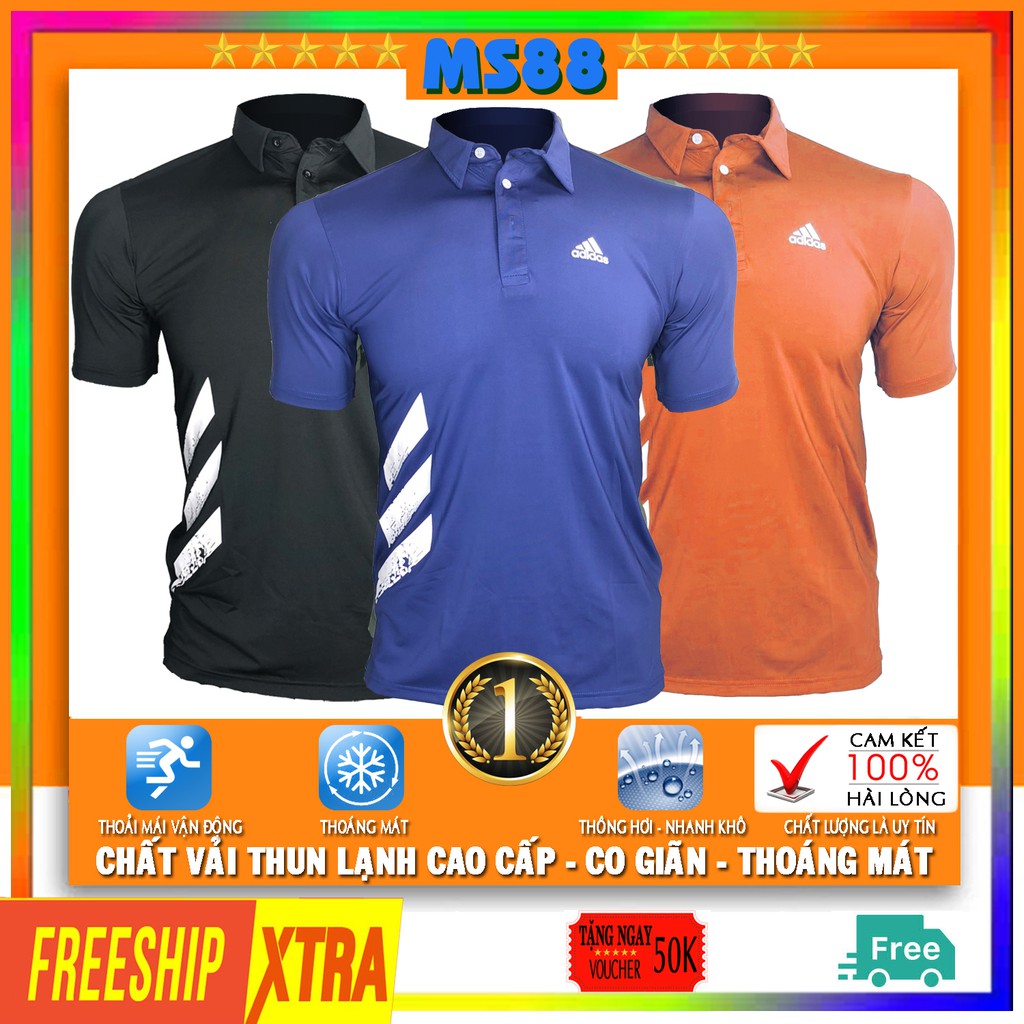 Áo thun polo nam adi cao cấp, áo phông nam polo đẹp poloman