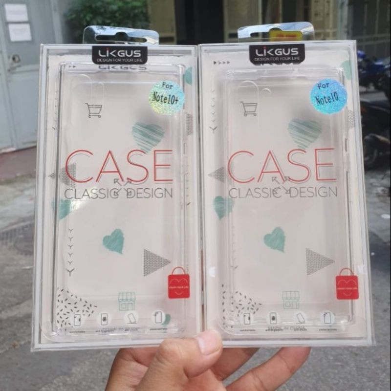 Ốp lưng likgus cho Galaxy note 20 ultra / note 20 / S22/ S22 Ultra /note 10 lite / Note 10 Plus / Note 10+ ( Trong suốt)