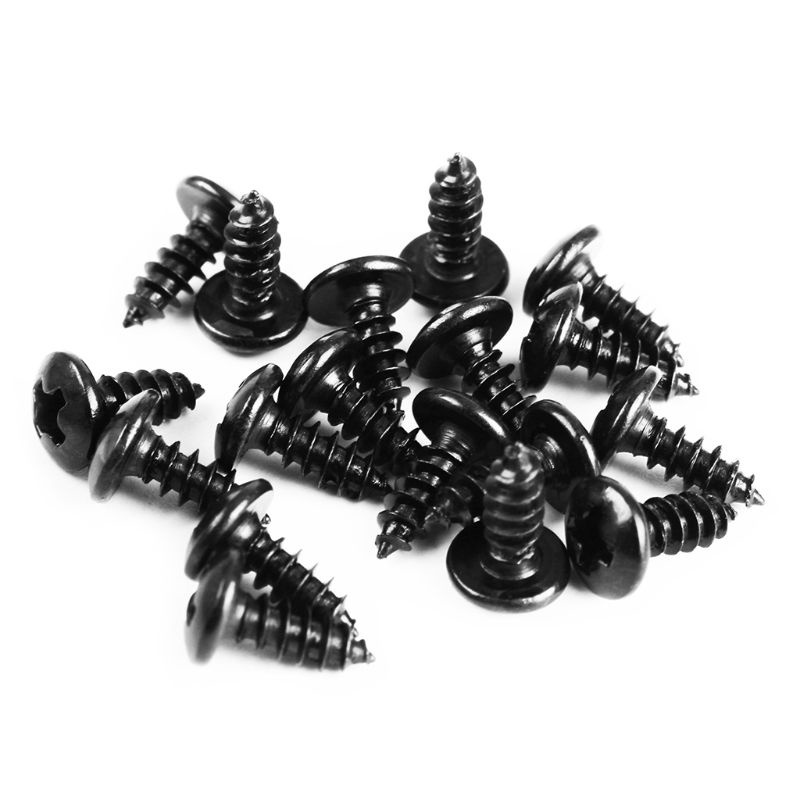 Bộ 100 ốc vít M3 bằng thép màu đen hình oval đầu tròn
