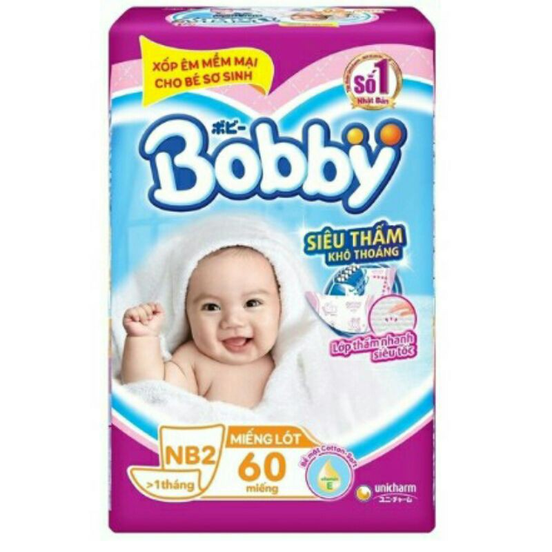 Miếng Lót sơ sinh Bobby Newborn 2 - 60 Miếng